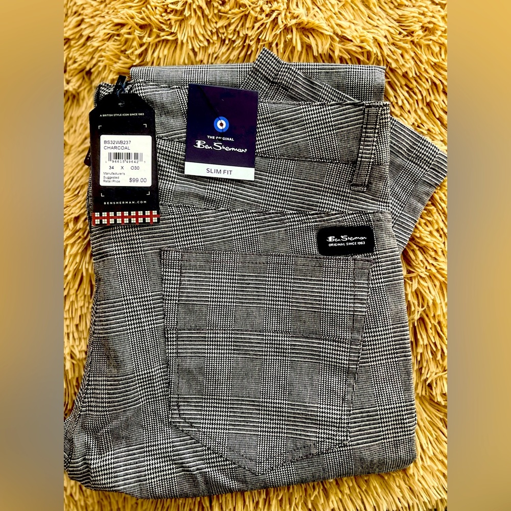 Ben Sherman’s Men’s Stretchy pants never worn size 34W 30L slim fit